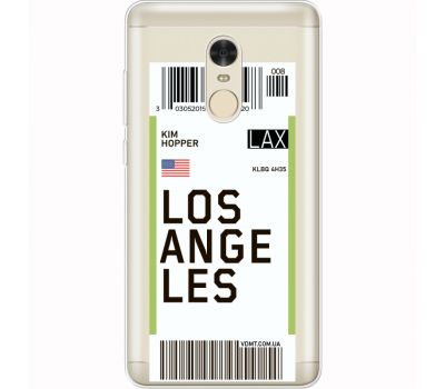 Силіконовий чохол BoxFace Xiaomi Redmi Note 4x Ticket Los Angeles (35032-cc85)