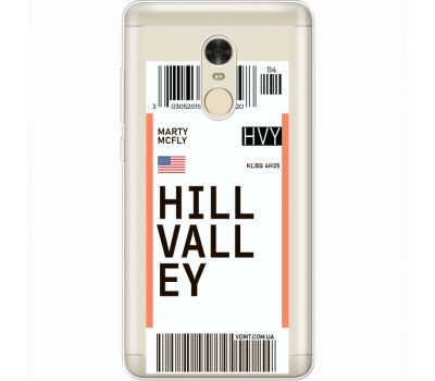Силіконовий чохол BoxFace Xiaomi Redmi Note 4x Ticket Hill Valley (35032-cc94)