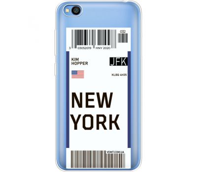 Силіконовий чохол BoxFace Xiaomi Redmi Go Ticket New York (36212-cc84)