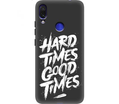 Силіконовий чохол BoxFace Xiaomi Redmi Note 7 hard times good times (37106-bk72)