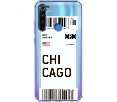 Силіконовий чохол BoxFace Xiaomi Redmi Note 8 Ticket Chicago (38218-cc82)