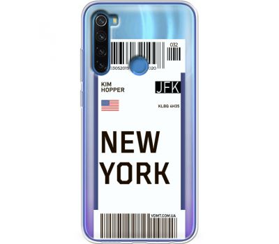 Силіконовий чохол BoxFace Xiaomi Redmi Note 8 Ticket New York (38218-cc84)
