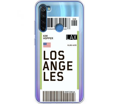 Силіконовий чохол BoxFace Xiaomi Redmi Note 8 Ticket Los Angeles (38218-cc85)