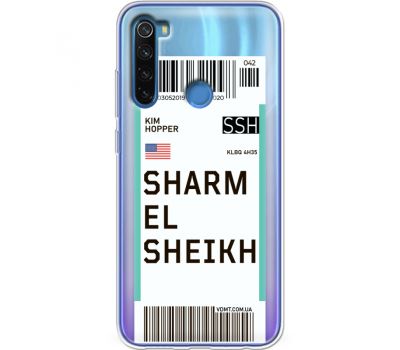 Силіконовий чохол BoxFace Xiaomi Redmi Note 8 Ticket Sharmel Sheikh (38218-cc90)