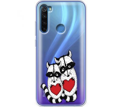 Силіконовий чохол BoxFace Xiaomi Redmi Note 8 Raccoons in love (38218-cc29)