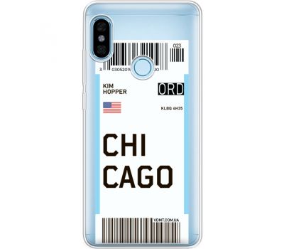 Силіконовий чохол BoxFace Xiaomi Redmi Note 5 / Note 5 Pro Ticket Chicago (34970-cc82)