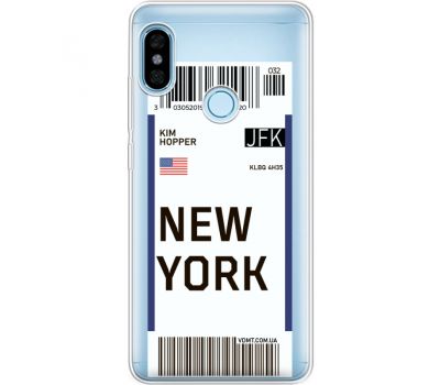 Силіконовий чохол BoxFace Xiaomi Redmi Note 5 / Note 5 Pro Ticket New York (34970-cc84)
