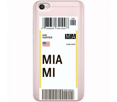 Силіконовий чохол BoxFace Xiaomi Redmi Note 5A Ticket Miami (35075-cc81)