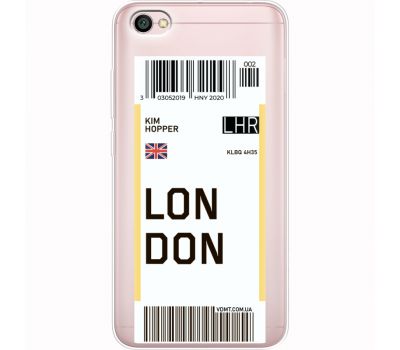 Силіконовий чохол BoxFace Xiaomi Redmi Note 5A Ticket London (35075-cc83)