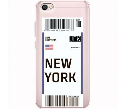 Силіконовий чохол BoxFace Xiaomi Redmi Note 5A Ticket New York (35075-cc84)