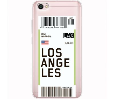 Силіконовий чохол BoxFace Xiaomi Redmi Note 5A Ticket Los Angeles (35075-cc85)