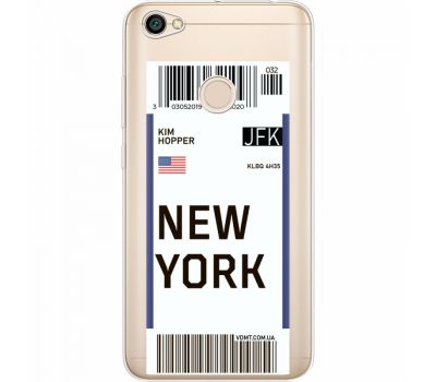 Силіконовий чохол BoxFace Xiaomi Redmi Note 5A Prime Ticket New York (35076-cc84)