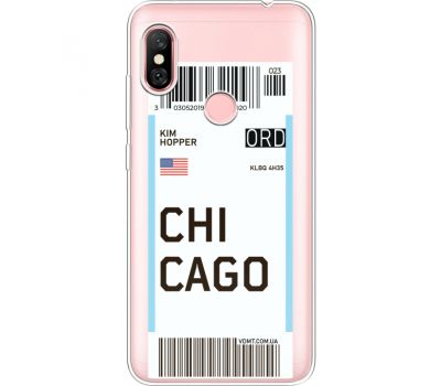 Силіконовий чохол BoxFace Xiaomi Redmi Note 6 Pro Ticket Chicago (35453-cc82)