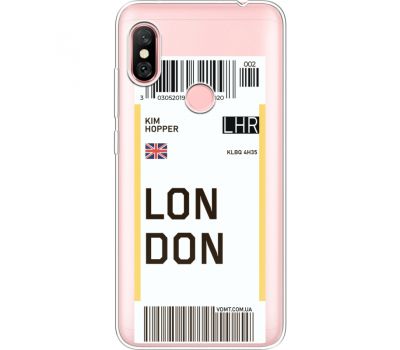 Силіконовий чохол BoxFace Xiaomi Redmi Note 6 Pro Ticket London (35453-cc83)