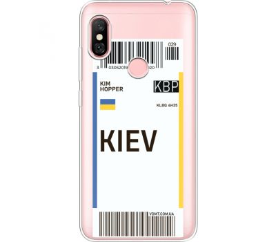 Силіконовий чохол BoxFace Xiaomi Redmi Note 6 Pro Ticket Kiev (35453-cc88)