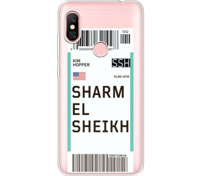 Силіконовий чохол BoxFace Xiaomi Redmi Note 6 Pro Ticket Sharmel Sheikh (35453-cc90)