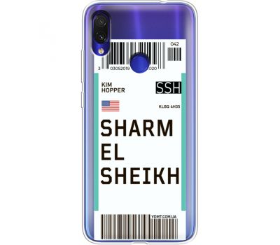 Силіконовий чохол BoxFace Xiaomi Redmi Note 7 Ticket Sharmel Sheikh (36208-cc90)