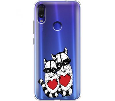 Силіконовий чохол BoxFace Xiaomi Redmi Note 7 Raccoons in love (36208-cc29)