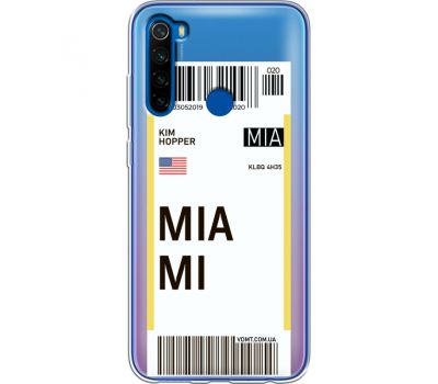 Силіконовий чохол BoxFace Xiaomi Redmi Note 8T Ticket Miami (38533-cc81)