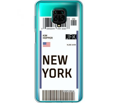 Силіконовий чохол BoxFace Xiaomi Redmi Note 9S Ticket New York (39476-cc84)