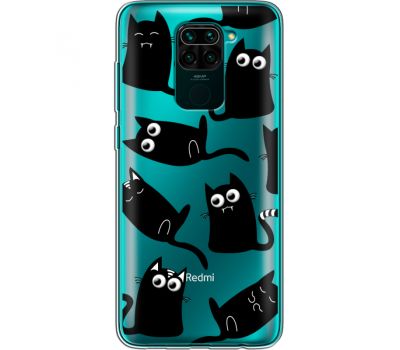 Силіконовий чохол BoxFace Xiaomi Redmi Note 9 с 3D-глазками Black Kitty (39802-cc73)*