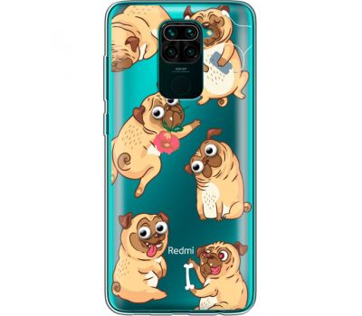 Силіконовий чохол BoxFace Xiaomi Redmi Note 9 с 3D-глазками Pug (39802-cc77)