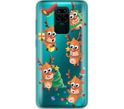 Силіконовий чохол BoxFace Xiaomi Redmi Note 9 с 3D-глазками Reindeer (39802-cc74)