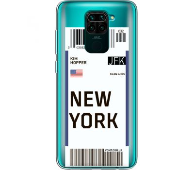 Силіконовий чохол BoxFace Xiaomi Redmi Note 9 Ticket New York (39802-cc84)