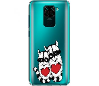 Силіконовий чохол BoxFace Xiaomi Redmi Note 9 Raccoons in love (39802-cc29)