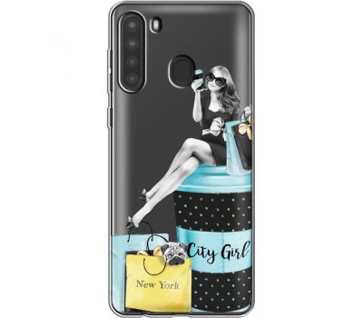 Силіконовий чохол BoxFace Samsung A215 Galaxy A21 City Girl (39761-cc56)