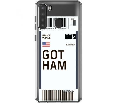 Силіконовий чохол BoxFace Samsung A215 Galaxy A21 Ticket Gotham (39761-cc92)