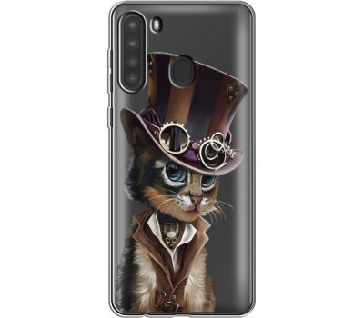 Силіконовий чохол BoxFace Samsung A215 Galaxy A21 Steampunk Cat (39761-cc39)