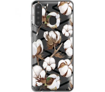 Силіконовий чохол BoxFace Samsung A215 Galaxy A21 Cotton flowers (39761-cc50)