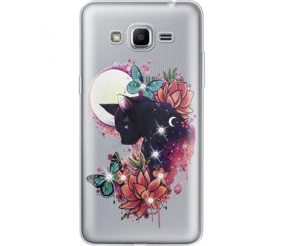 Силіконовий чохол BoxFace Samsung J2 Prime Cat in Flowers (935053-rs10)