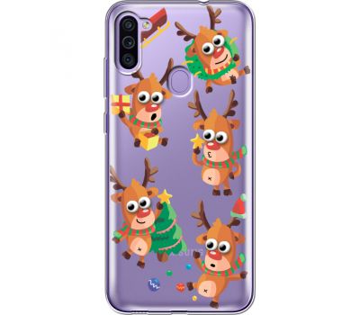 Силіконовий чохол BoxFace Samsung M115 Galaxy M11 с 3D-глазками Reindeer (39781-cc74)