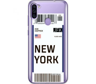 Силіконовий чохол BoxFace Samsung M115 Galaxy M11 Ticket New York (39781-cc84)