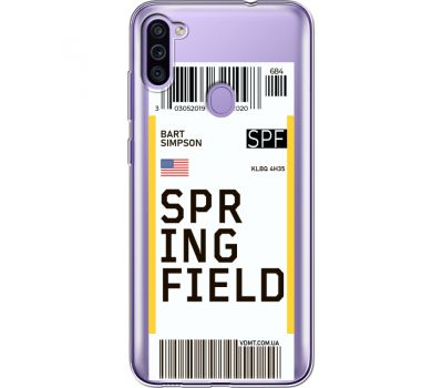 Силіконовий чохол BoxFace Samsung M115 Galaxy M11 Ticket Springfield (39781-cc93)