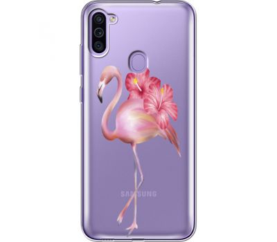 Силіконовий чохол BoxFace Samsung M115 Galaxy M11 Floral Flamingo (39781-cc12)