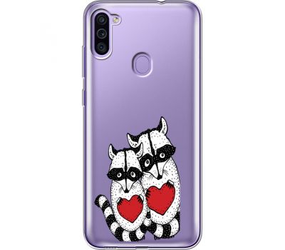 Силіконовий чохол BoxFace Samsung M115 Galaxy M11 Raccoons in love (39781-cc29)