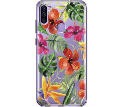 Силіконовий чохол BoxFace Samsung M115 Galaxy M11 Tropical Flowers (39781-cc43)