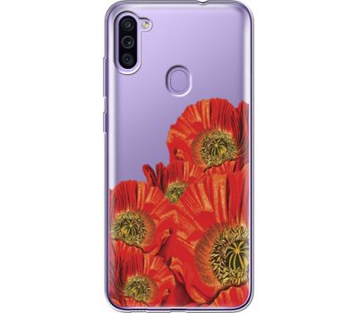 Силіконовий чохол BoxFace Samsung M115 Galaxy M11 Red Poppies (39781-cc44)