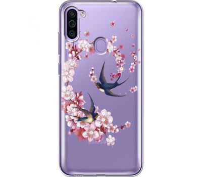 Силіконовий чохол BoxFace Samsung M115 Galaxy M11 Swallows and Bloom (939781-rs4)