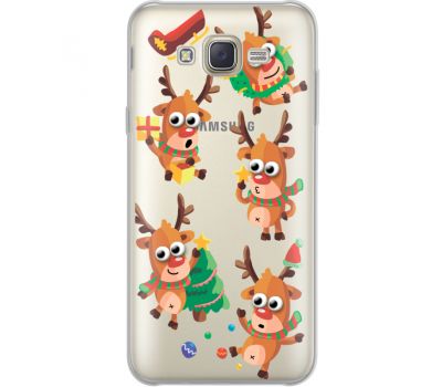 Силіконовий чохол BoxFace Samsung J701 Galaxy J7 Neo Duos с 3D-глазками Reindeer (35624-cc74)