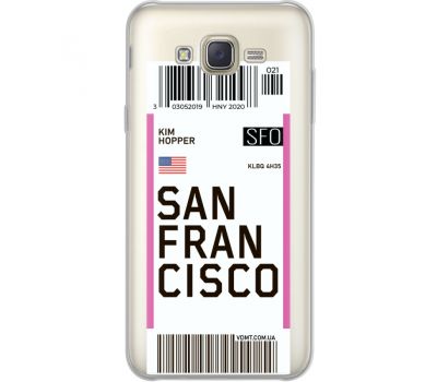 Силіконовий чохол BoxFace Samsung J701 Galaxy J7 Neo Duos Ticket  San Francisco (35624-cc79)