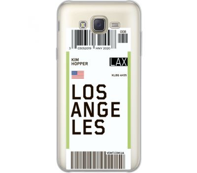 Силіконовий чохол BoxFace Samsung J701 Galaxy J7 Neo Duos Ticket Los Angeles (35624-cc85)