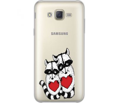 Силіконовий чохол BoxFace Samsung J701 Galaxy J7 Neo Duos Raccoons in love (35624-cc29)