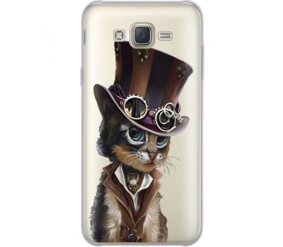 Силіконовий чохол BoxFace Samsung J701 Galaxy J7 Neo Duos Steampunk Cat (35624-cc39)