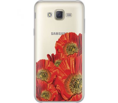 Силіконовий чохол BoxFace Samsung J701 Galaxy J7 Neo Duos Red Poppies (35624-cc44)