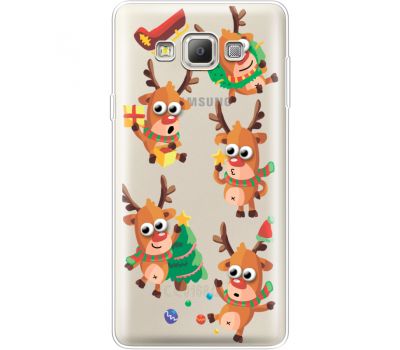 Силіконовий чохол BoxFace Samsung A700 Galaxy A7 с 3D-глазками Reindeer (35961-cc74)