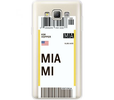 Силіконовий чохол BoxFace Samsung A700 Galaxy A7 Ticket Miami (35961-cc81)